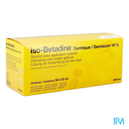 Iso Betadine Derm Unidose 50x10 ml