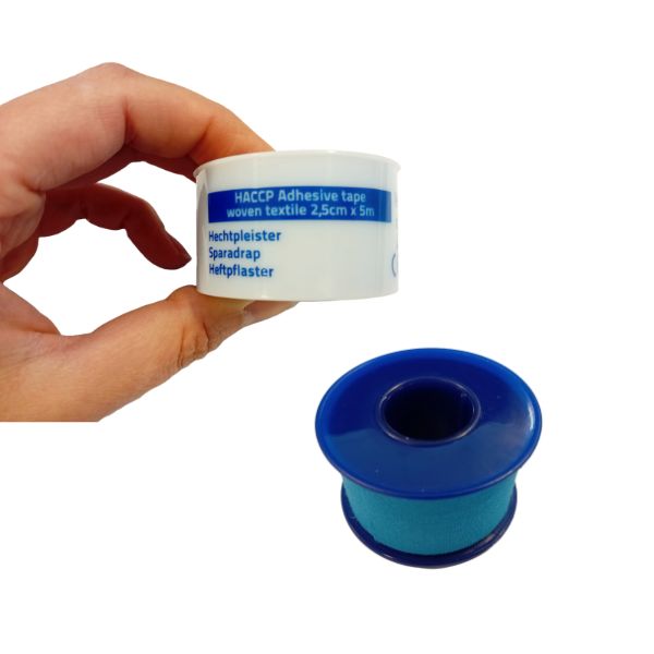 Blauwe kleefpleister 5 m x 2,5 cm 