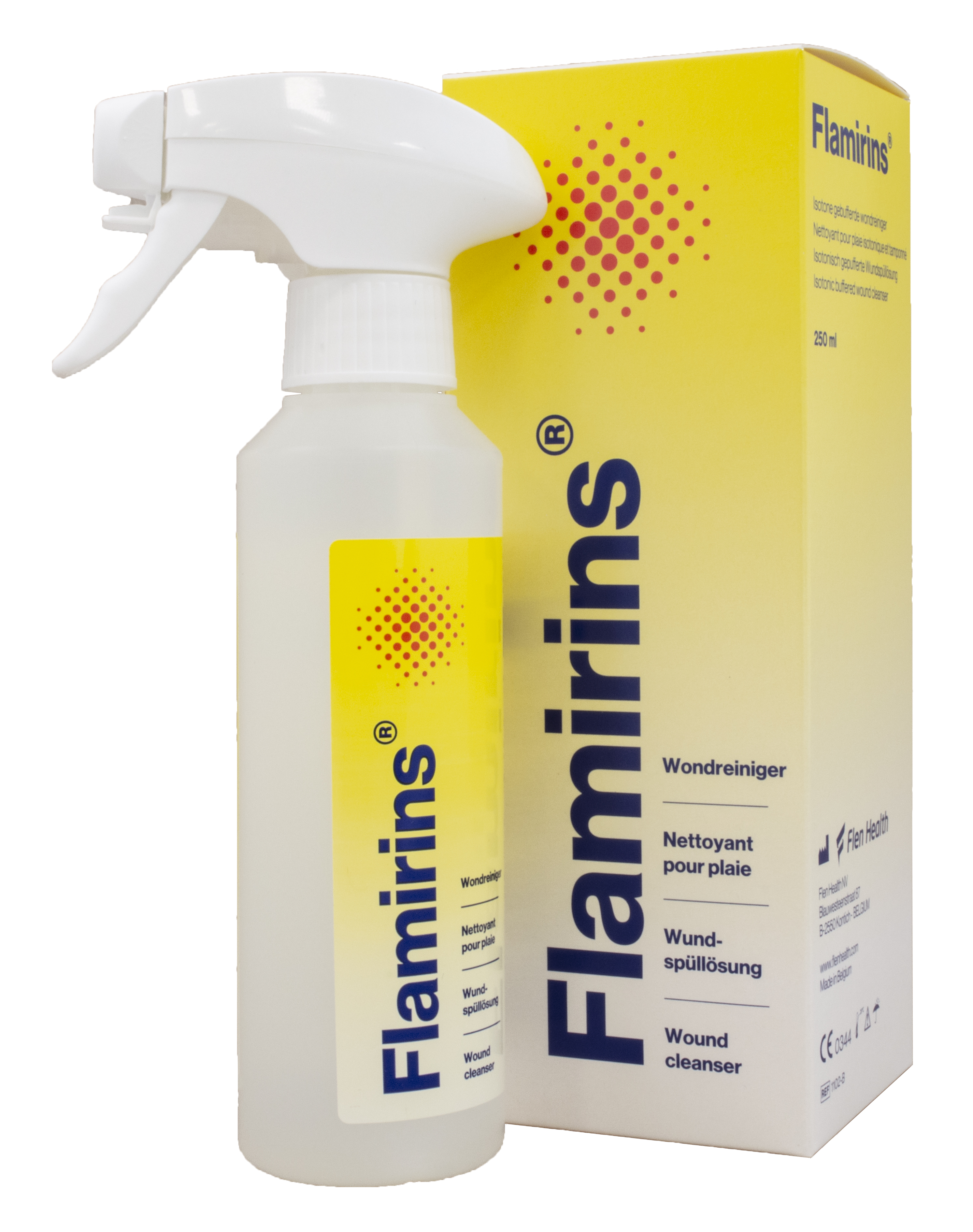 Flamirins solution isotonique pour le rinçage des plaies 250 ml