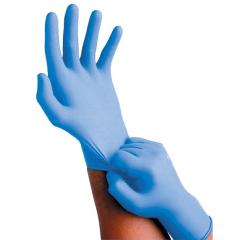 Handschoenen nitriel blauw in zakje per paar