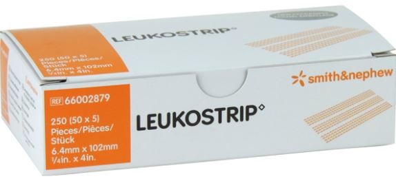 Leukostrip suture adhésive 6,4 x 102 mm par 50 x 5 strips