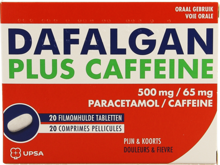 Dafalgan Plus Caffeine 500mg/65mg Filmomh Tabl 20