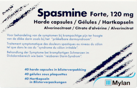 Spasmine Forte Caps 40 X 120mg