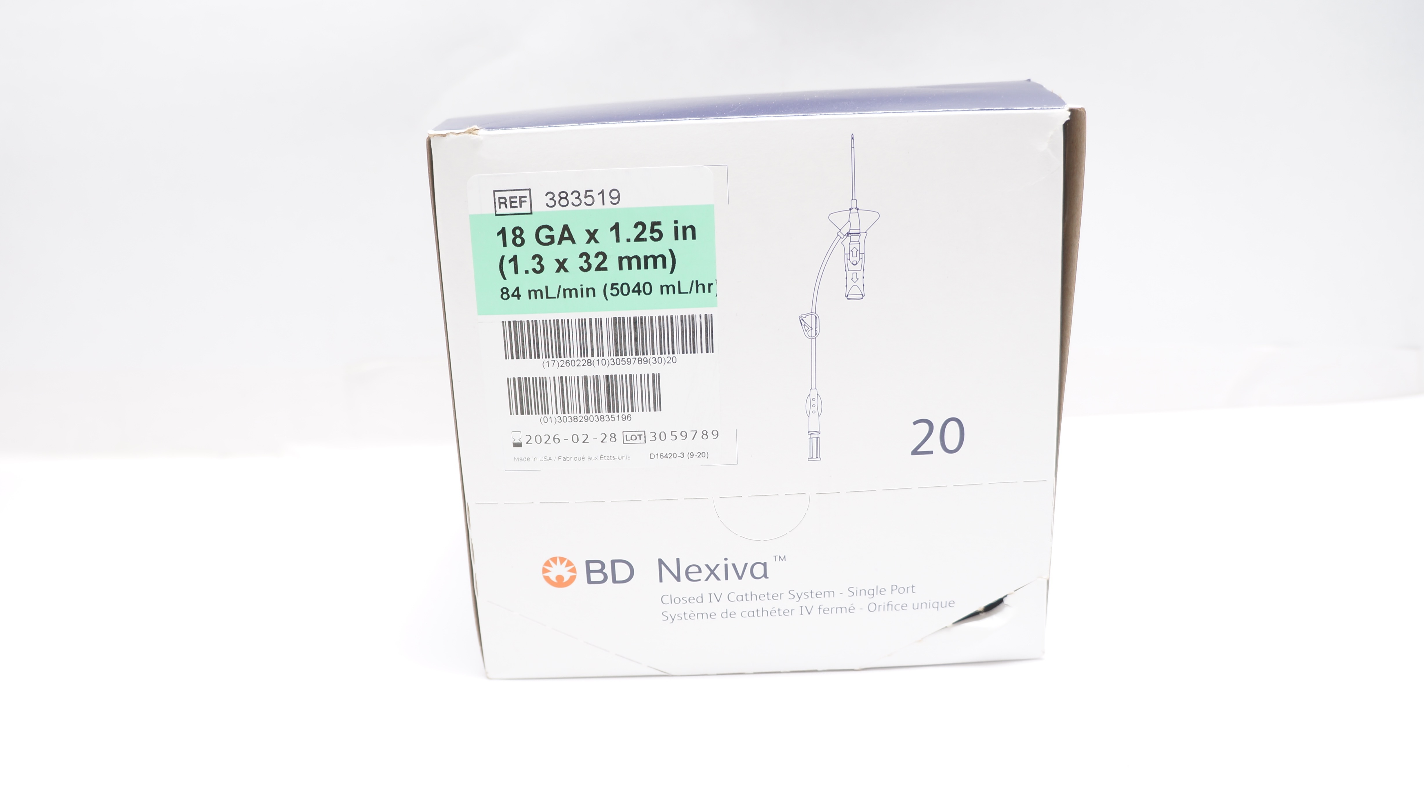 BD Nexiva IV catheter met Dual Port
